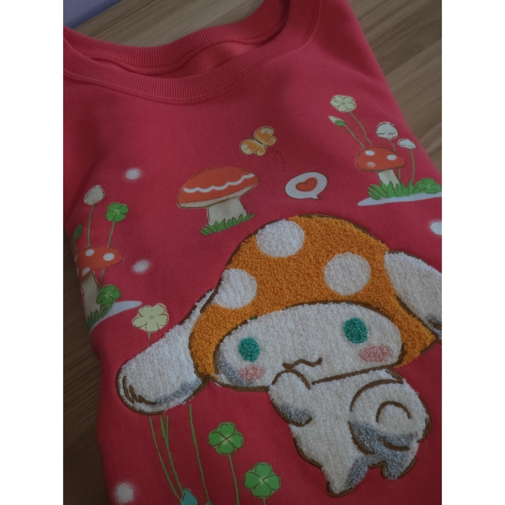Sanrio Cinnamoroll Red Graphic‎ Print Crewneck Pullover Sweatshirt Womens Size M